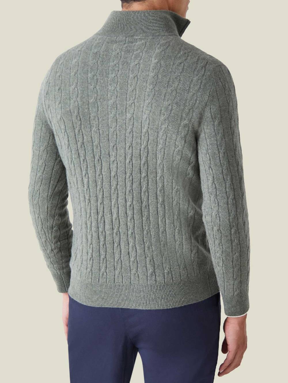 Luca Faloni maglia mezzocollo a trecce con zipcashmere a 2 fili Latest fashion