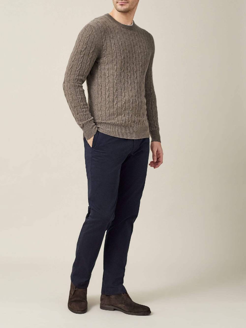 Luca Faloni Maglia a treccecashmere a 2 fili Grandi sconti
