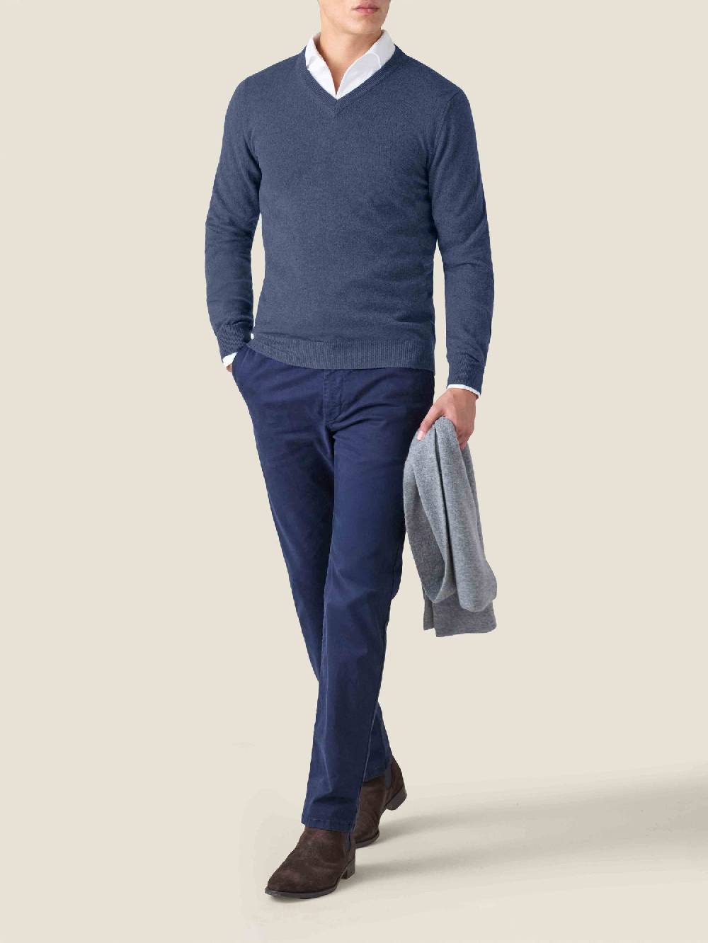 Luca Faloni V Neck2-Ply Cashmere Spedizione Gratuita