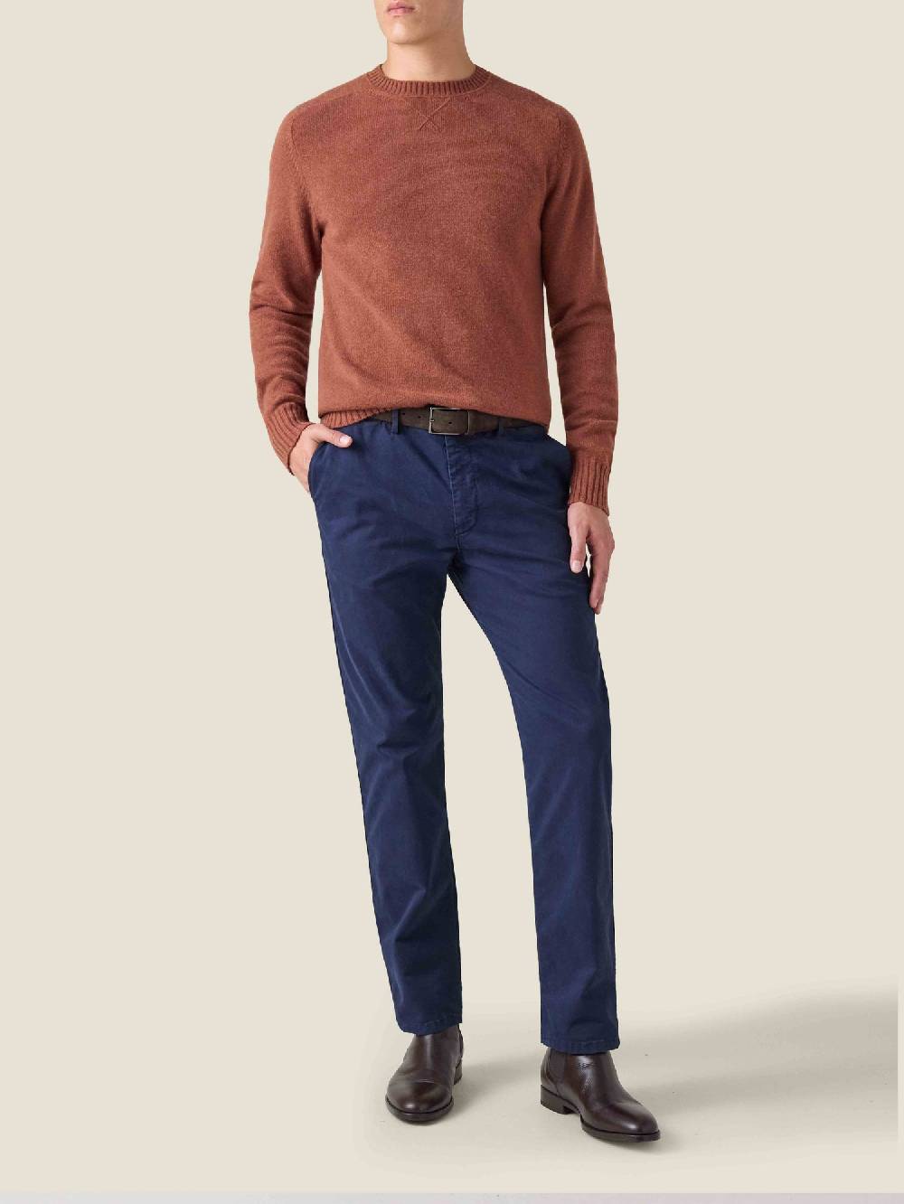 Luca Faloni Country Crew Neck4-Ply Cashmere Presa
