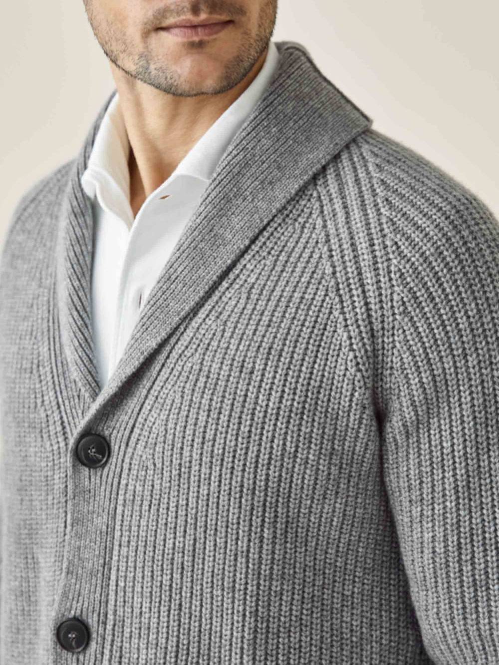 Luca Faloni Cardigan con sciallecashmere a 4 fili Sconto