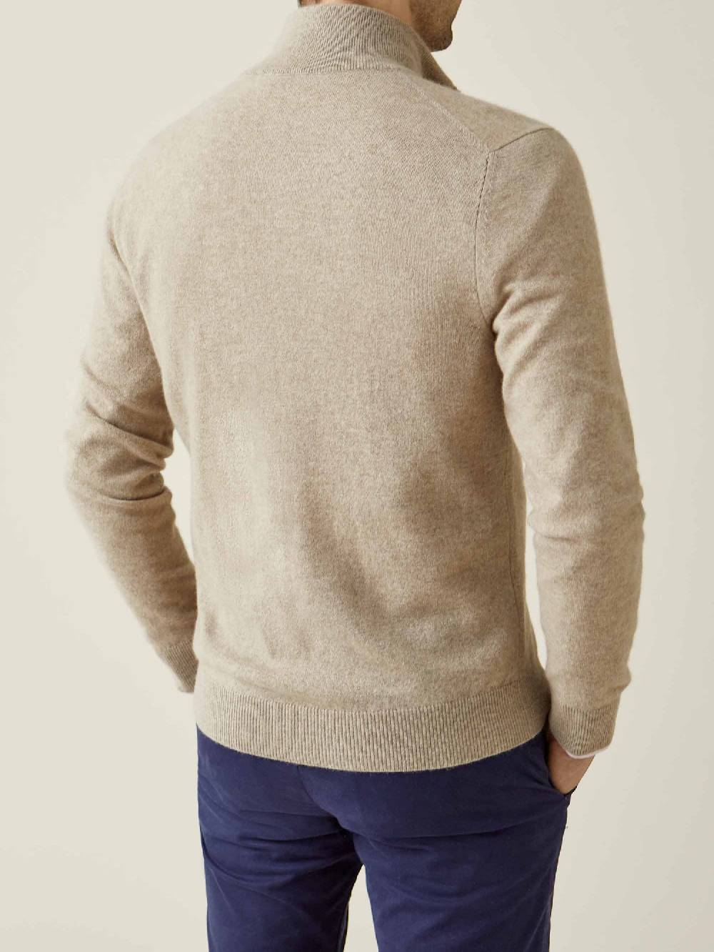 Luca Faloni Zip Cardigancashmere a 2 fili Vendita Calda