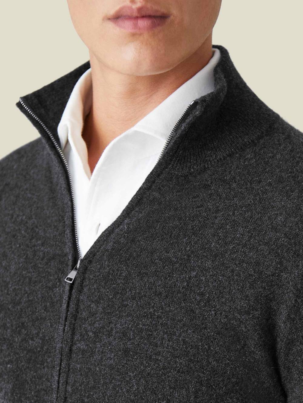 Luca Faloni Zip Cardigancashmere a 2 fili Negozio