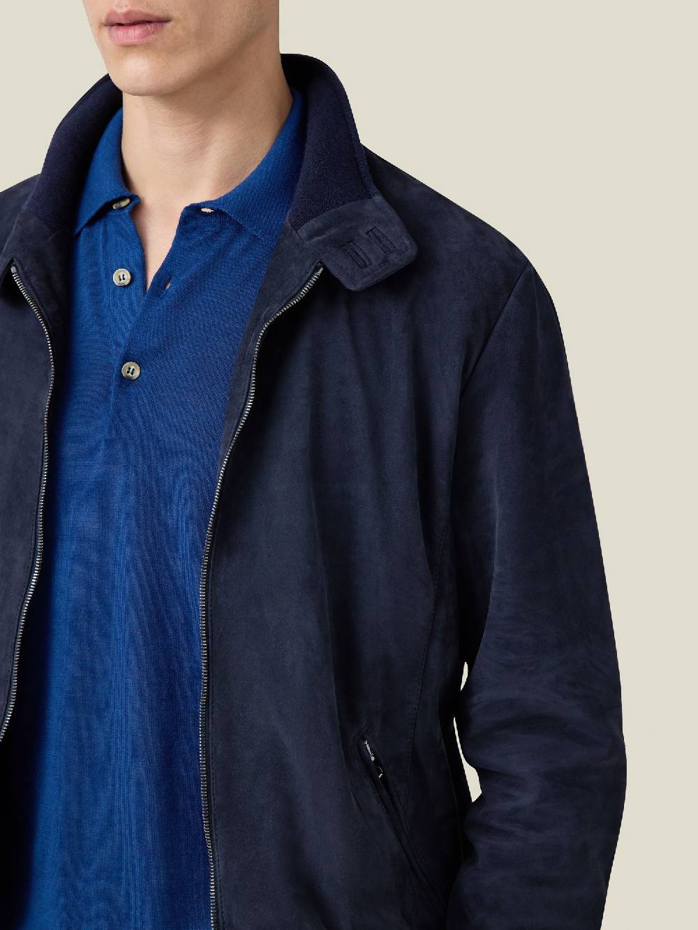 Luca Faloni Giacca bomber classicaPelle scamosciata di capra Latest fashion