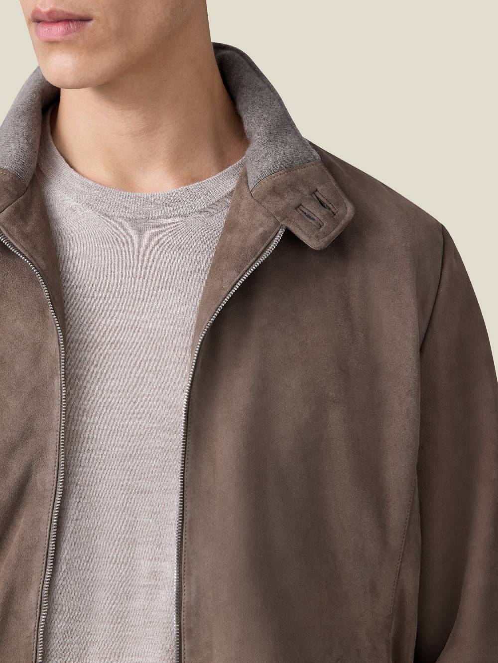 Luca Faloni Giacca bomber classicaPelle scamosciata di capra Online Outlet
