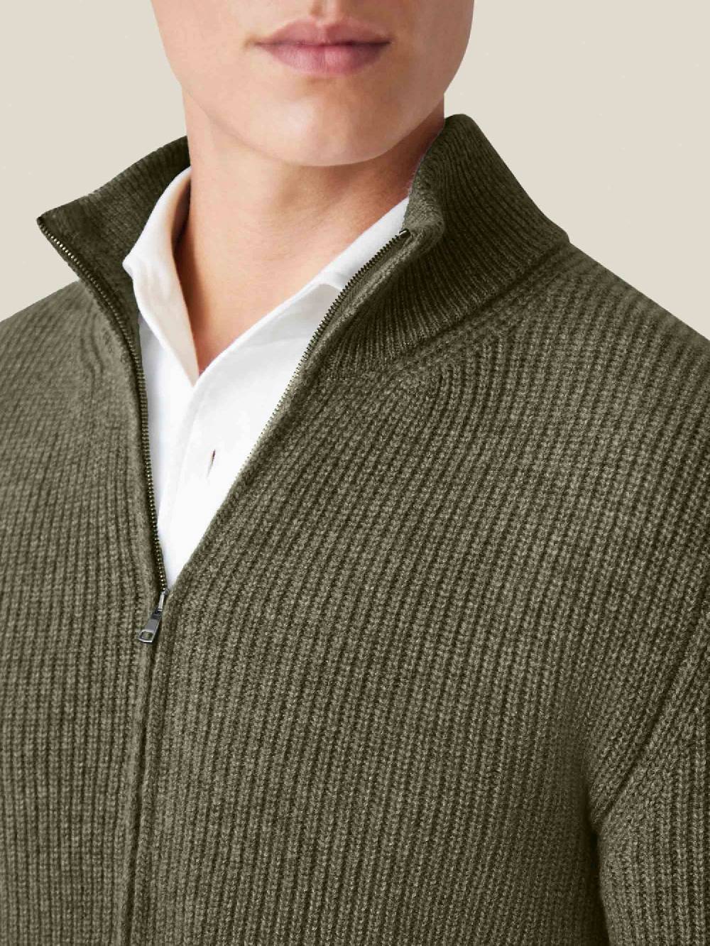 Luca Faloni Zip Cardigan4-Ply Cashmere Offerte speciali