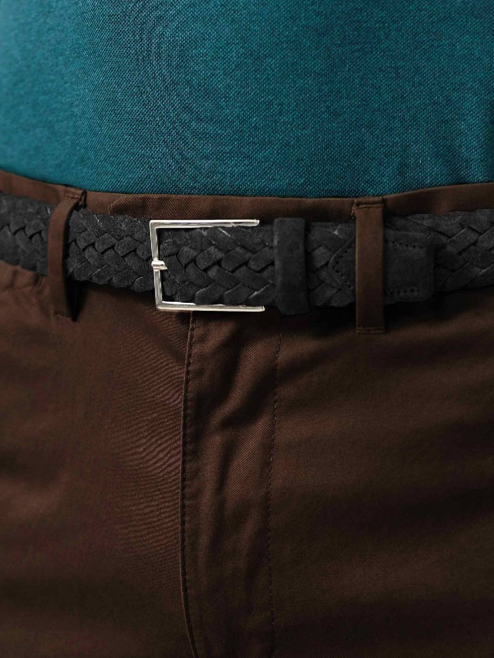 Luca Faloni Woven BeltSuede Italy