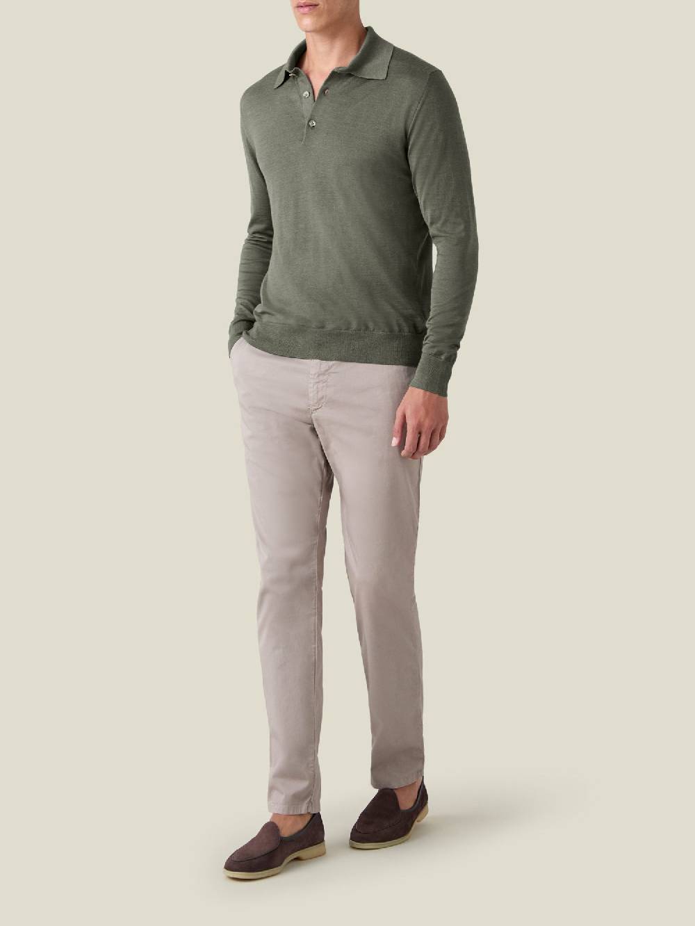 Luca Faloni Knitted PoloSeta-Cashmere Rilascio limitato