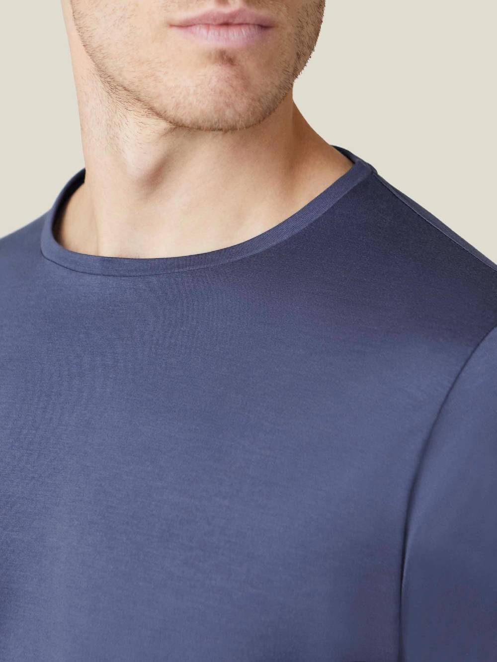 Luca Faloni T-Shirt Maniche LungheSeta Cotone Offerta speciale della fabbrica