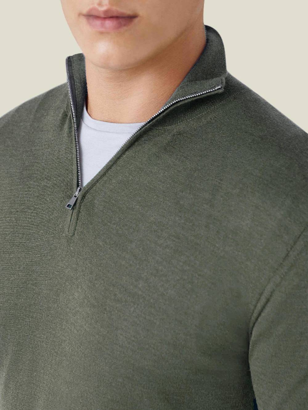 Luca Faloni Maglia con collo mezza zipSeta-Cashmere Vendite stagionali
