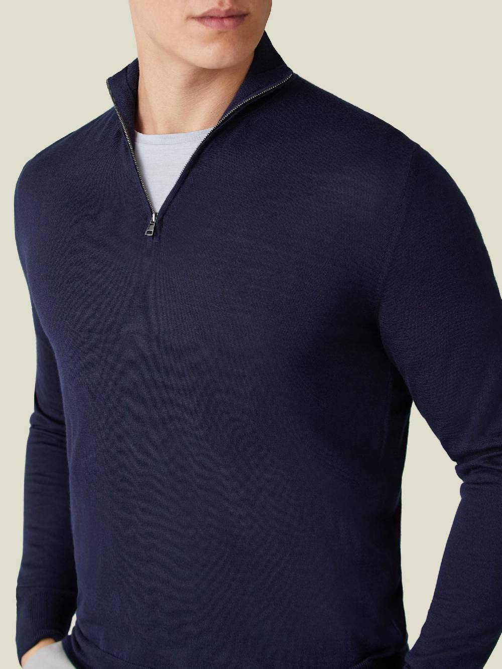 Luca Faloni Maglia con collo mezza zipSeta-Cashmere Black Friday