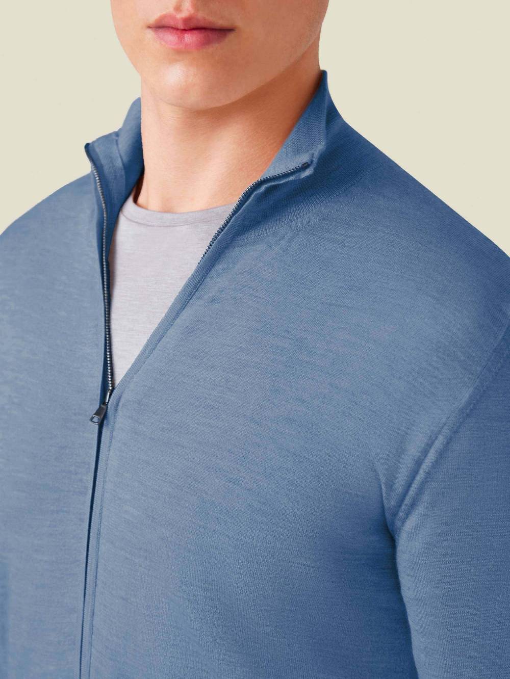 Luca Faloni Cardigan con ZipSeta-Cashmere Offerta per la Festa della Mamma