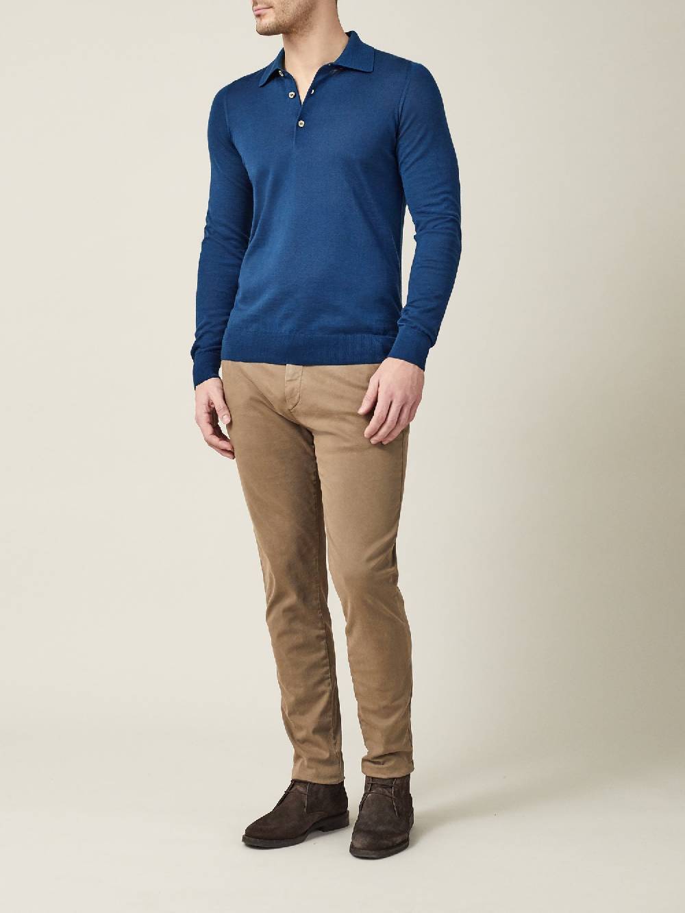 Luca Faloni Knitted PoloSeta-Cashmere Offerta Giorno del Papà