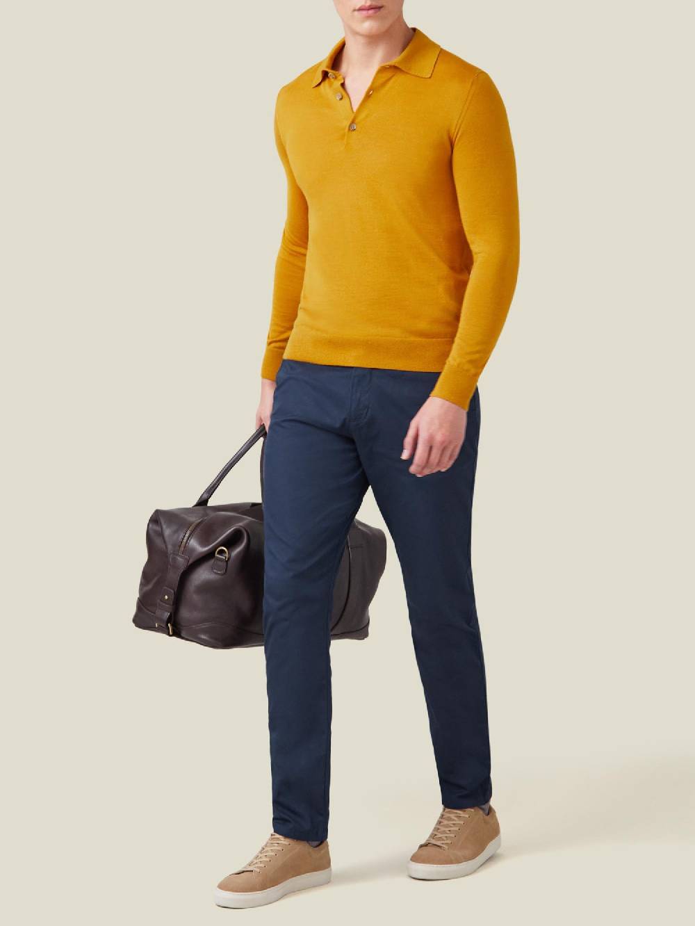Luca Faloni Knitted PoloSeta-Cashmere Vendita calda