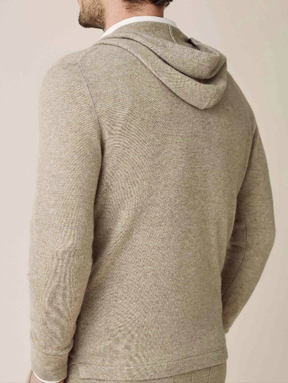 Luca Faloni Felpa con cappuccio e zipcashmere a 2 fili Officina