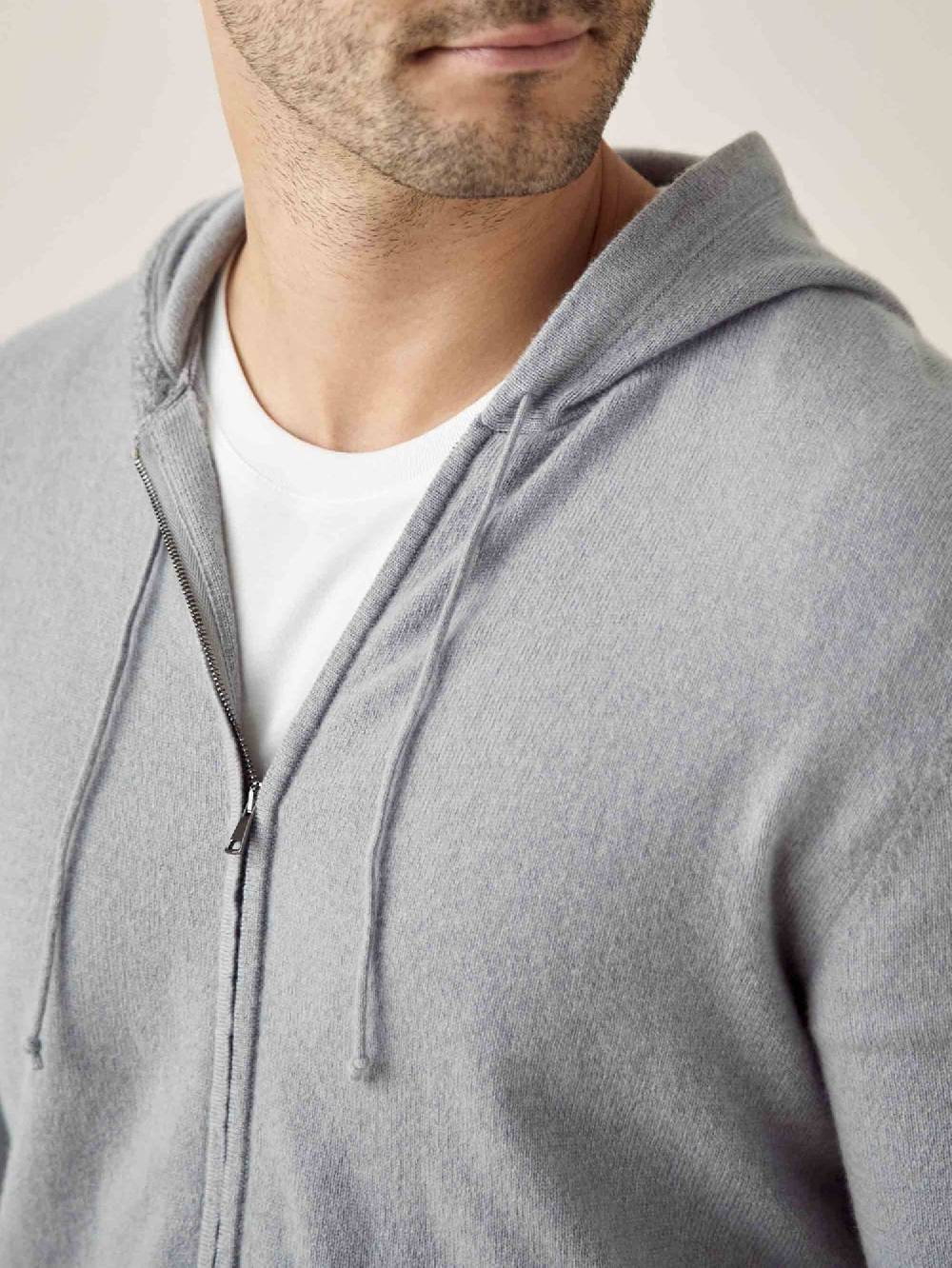 Luca Faloni Felpa con cappuccio e zipcashmere a 2 fili Limitato a 3 giorni