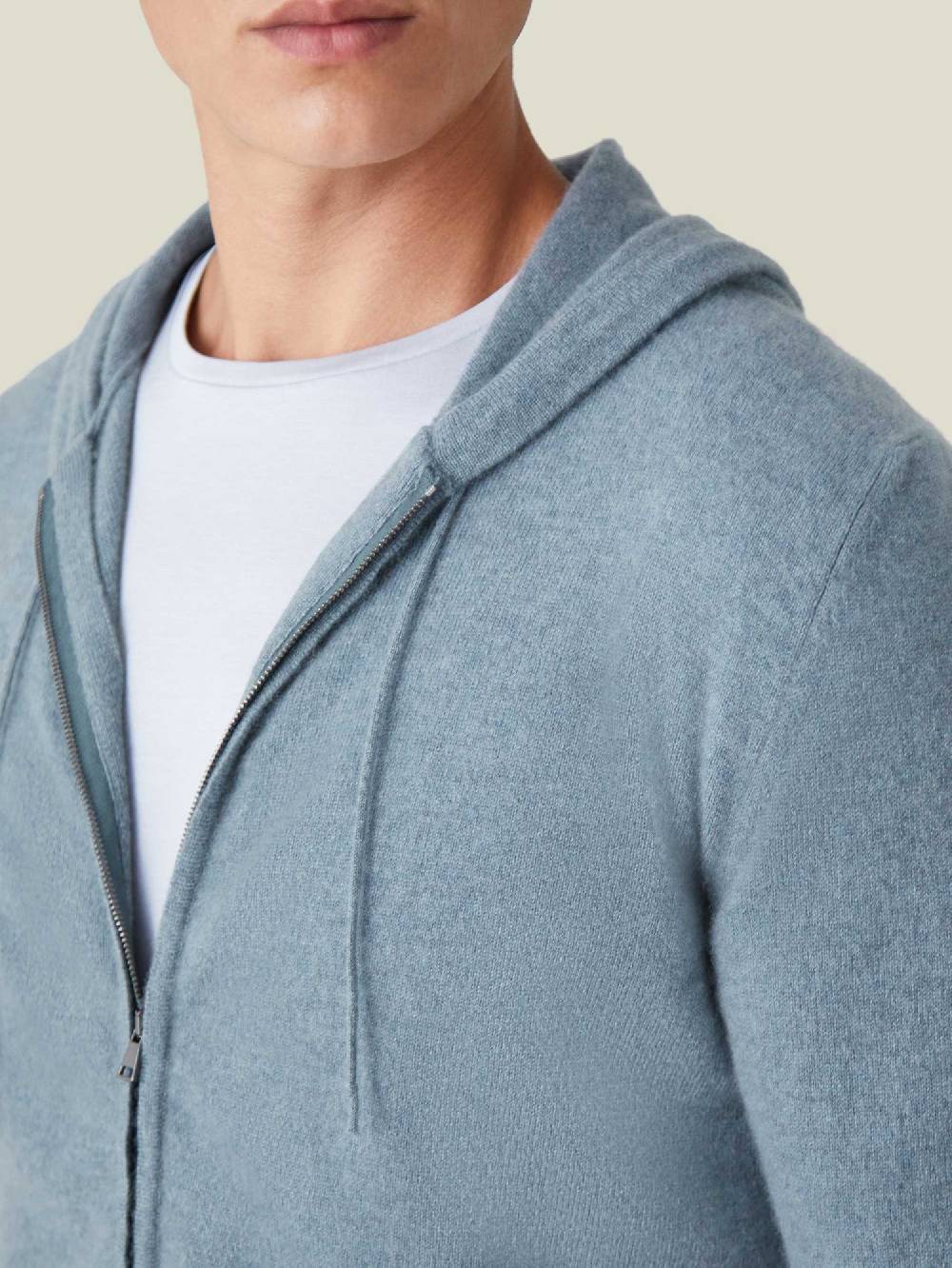 Luca Faloni Felpa con cappuccio e zipcashmere a 2 fili Black Friday Prezzi