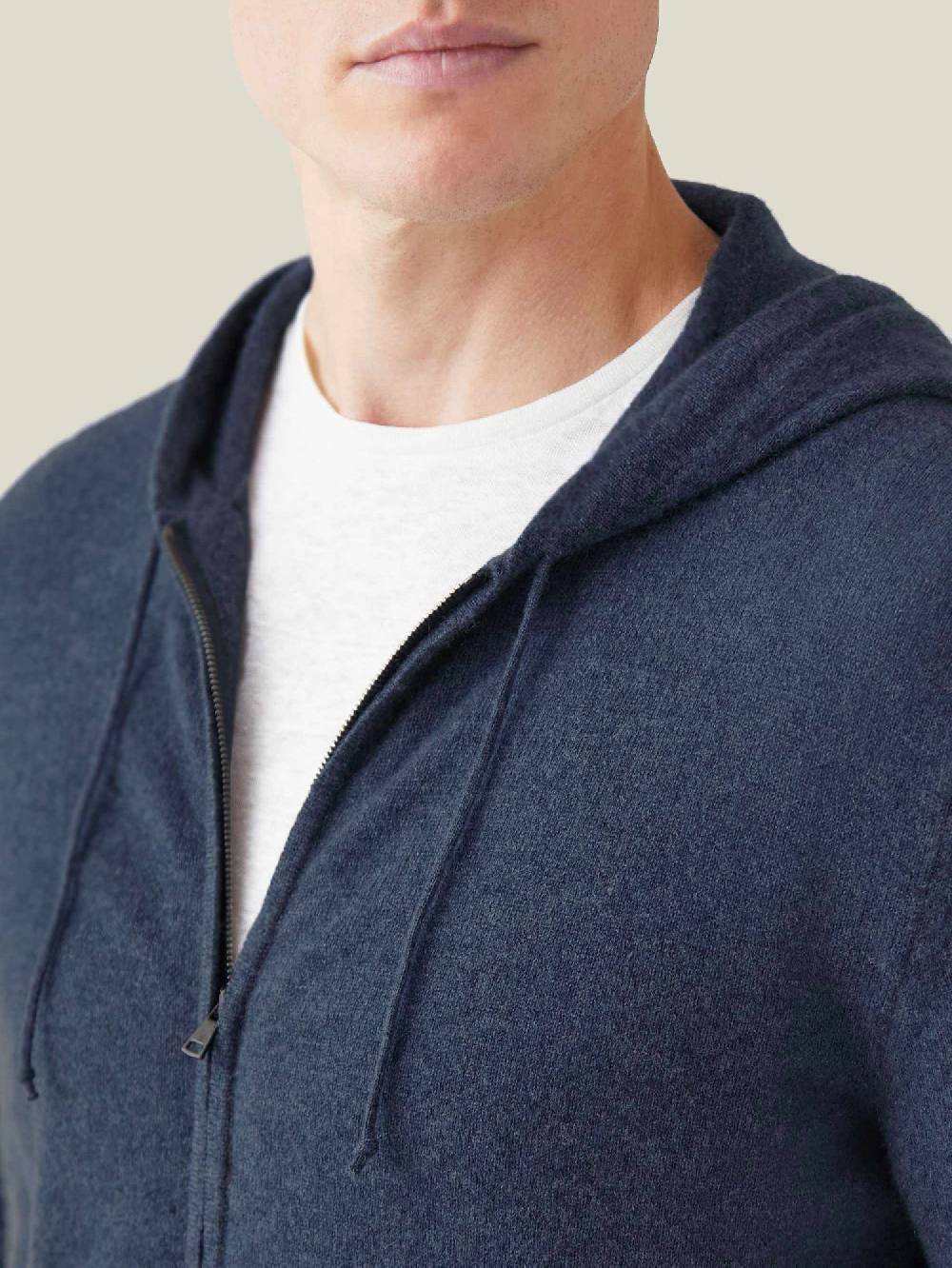 Luca Faloni Felpa con cappuccio e zipcashmere a 2 fili Duty-free