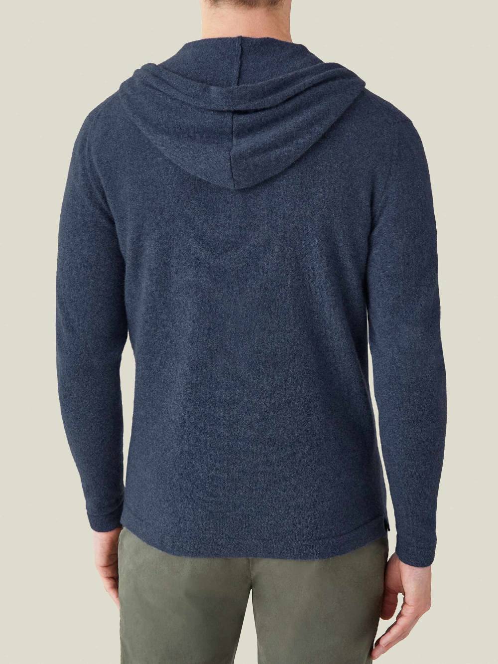 Luca Faloni Felpa con cappuccio e zipcashmere a 2 fili Duty-free