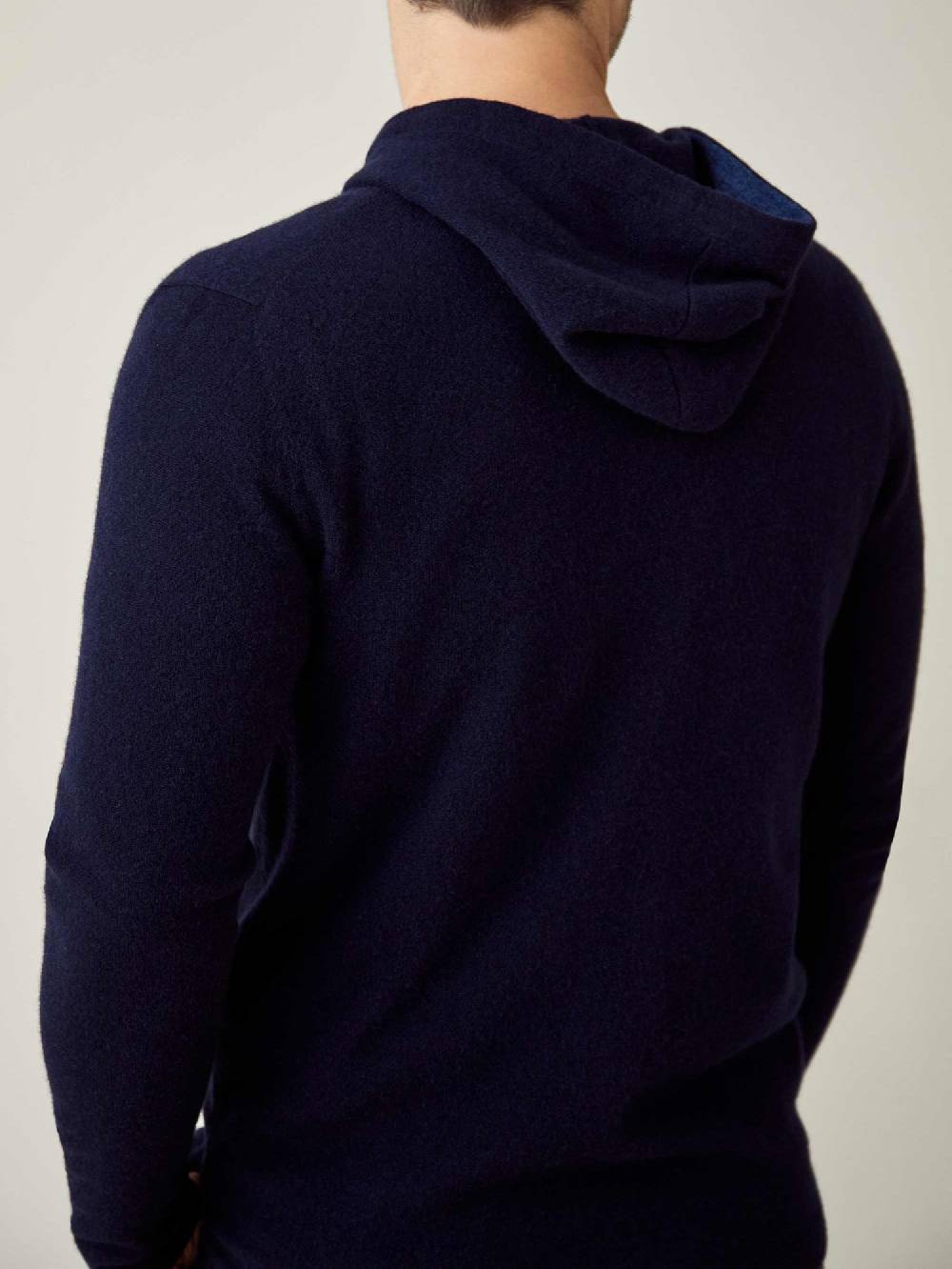 Luca Faloni Felpa con cappuccio e zipcashmere a 2 fili 2025