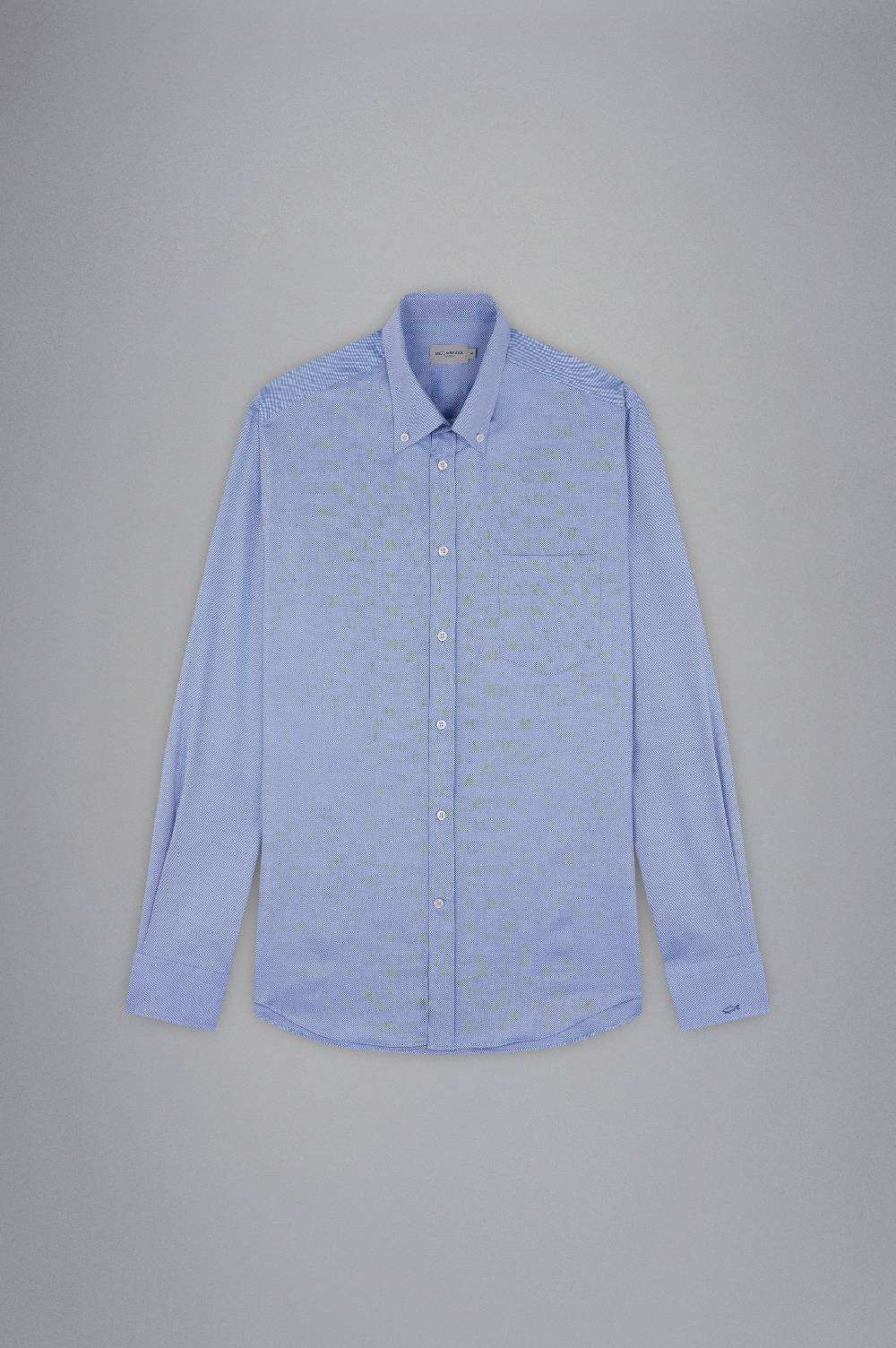 Paul & Shark Camicia in cotone con micro pattern Paul & Shark Fino Al -60%