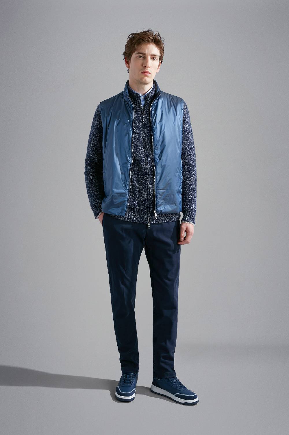 Paul & Shark Camicia in cotone con micro pattern Paul & Shark Fino Al -60%