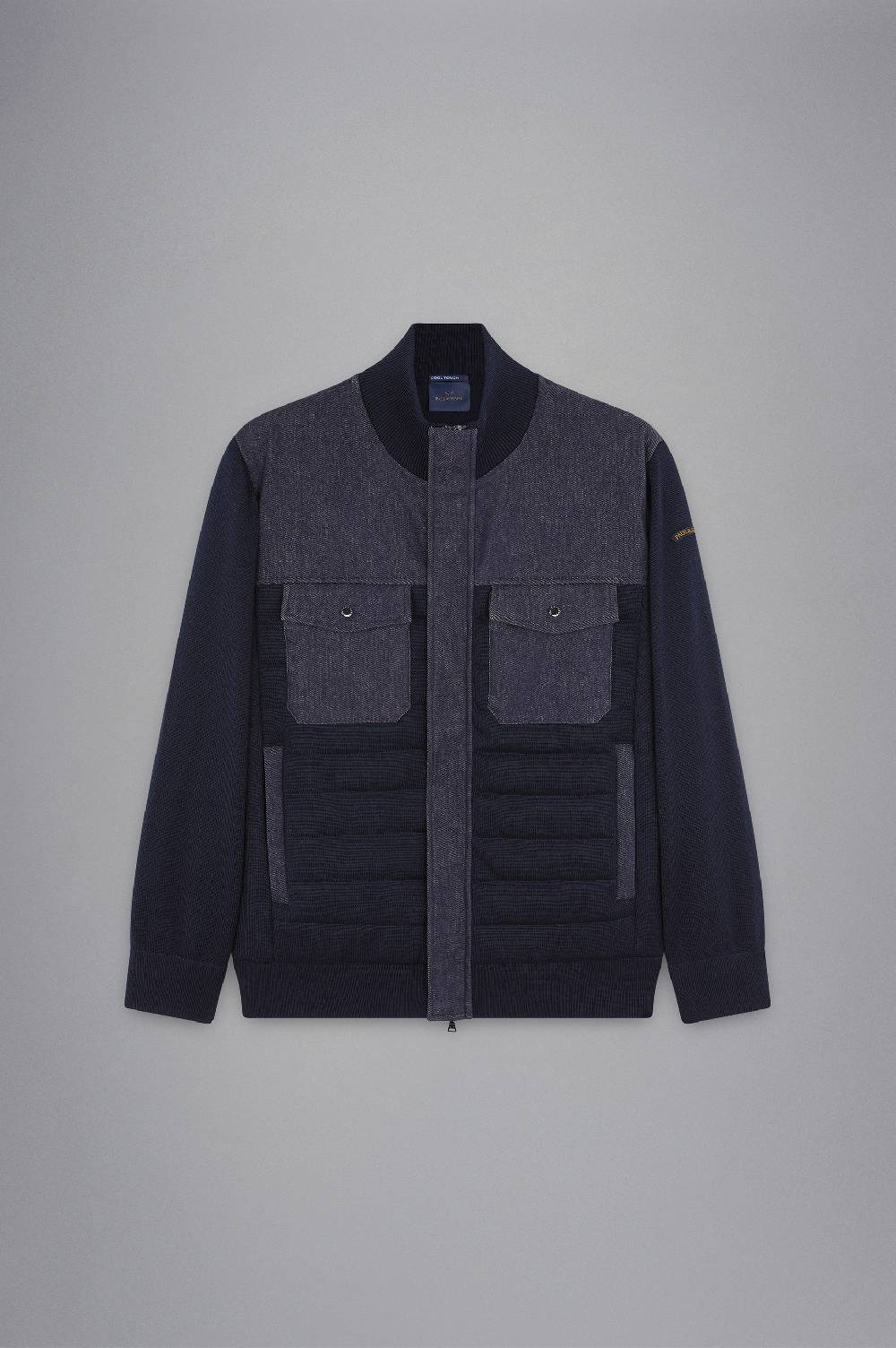 Paul & Shark Maglia Hybrid in lana e denim Paul & Shark Offerta