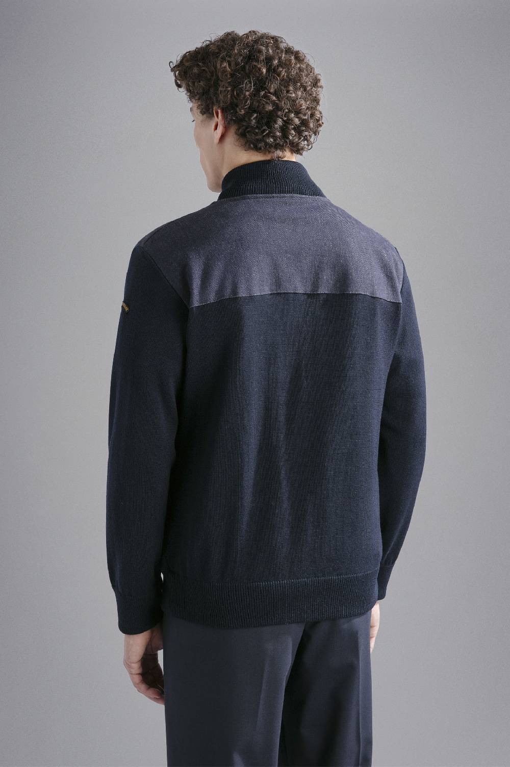 Paul & Shark Maglia Hybrid in lana e denim Paul & Shark Offerta