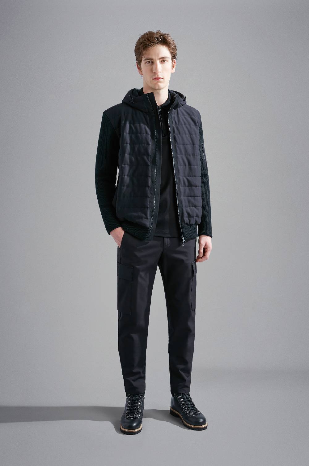 Paul & Shark Maglia Hybrid in lana e cotone trapuntato Paul & Shark Vendite Flash