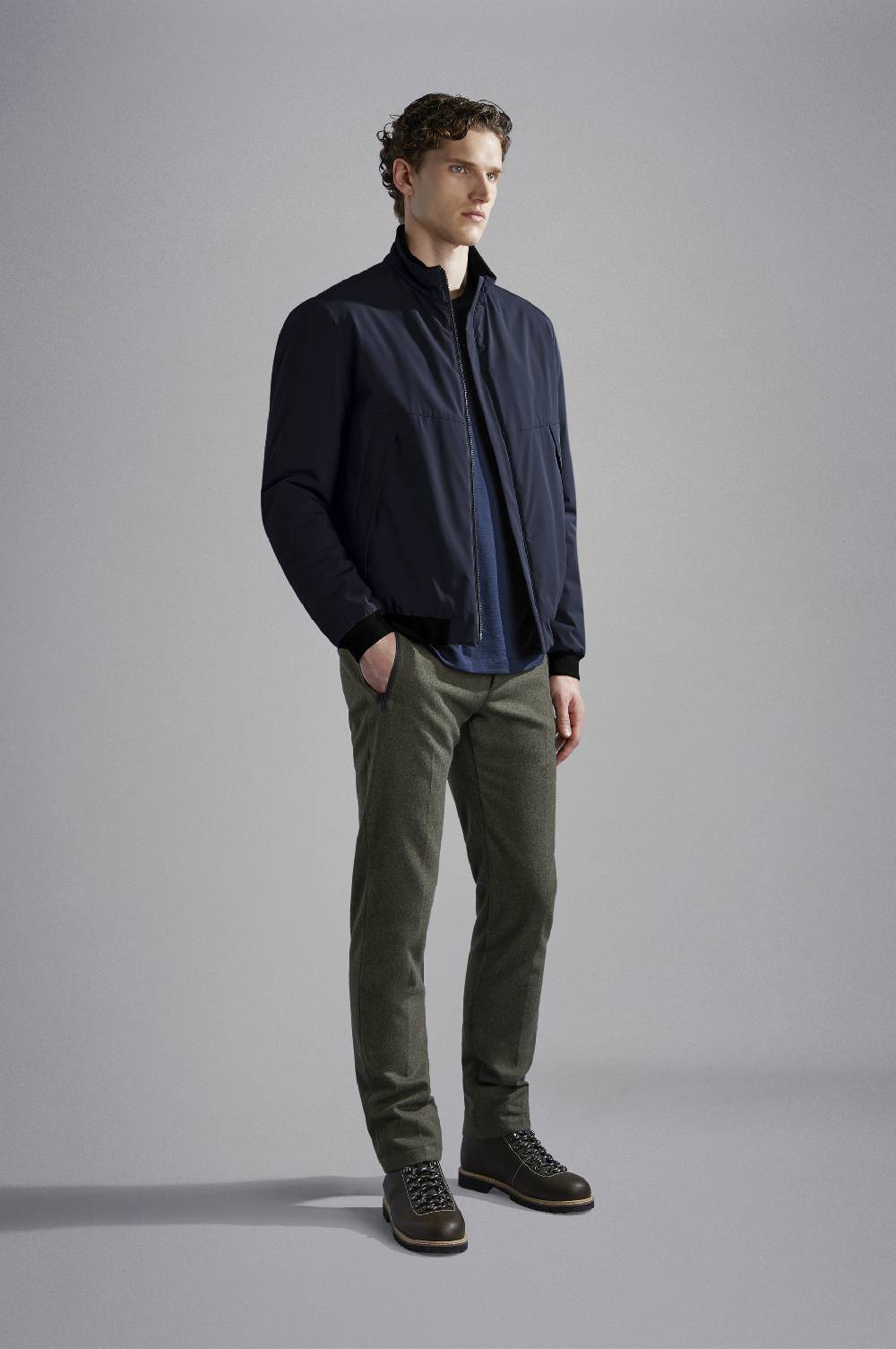 Paul & Shark Bomber in Typhoon Re-4X4 Stretch Paul & Shark Online Outlet