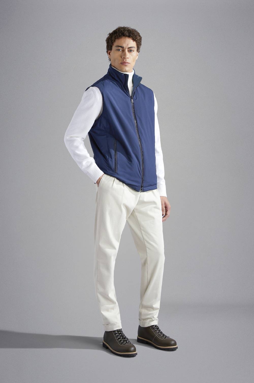 Paul & Shark Gilet double face in Typhoon Platinum Paul & Shark Grandi sconti