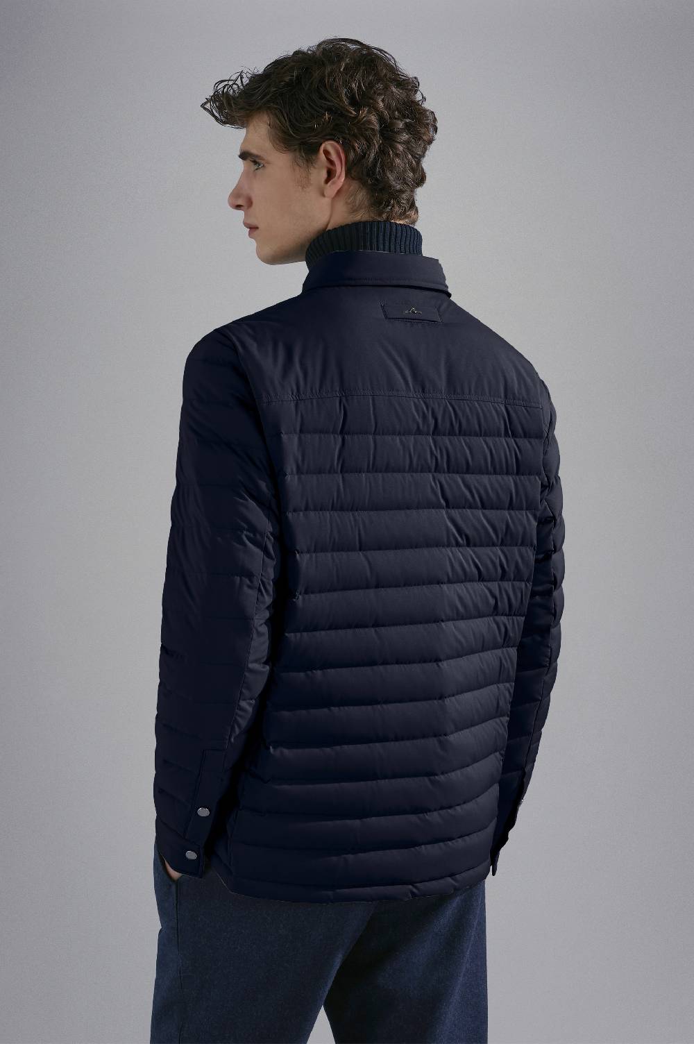 Paul & Shark Shacket trapuntata in Typhoon Platinum Paul & Shark Offerte giornaliere