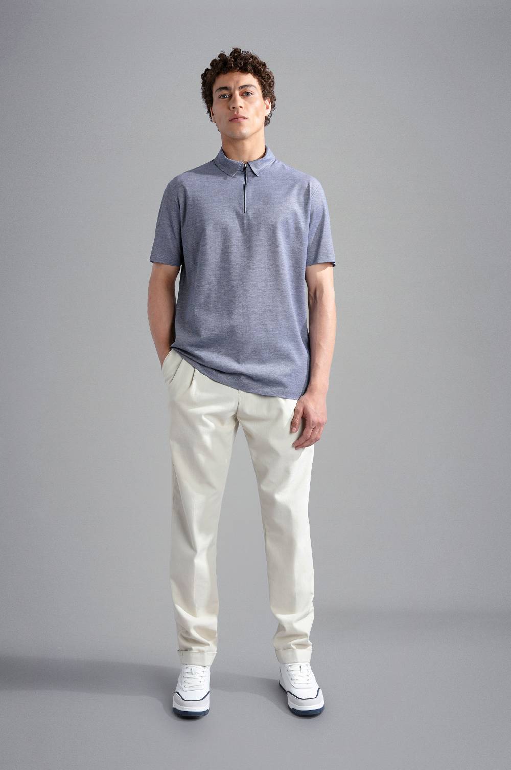Paul & Shark Polo in cotone piqué con zip Paul & Shark Fino al 65% di sconto