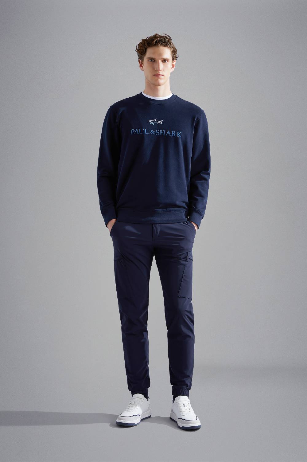 Paul & Shark Felpa in cotone con stampe Paul & Shark Offerta speciale della fabbrica