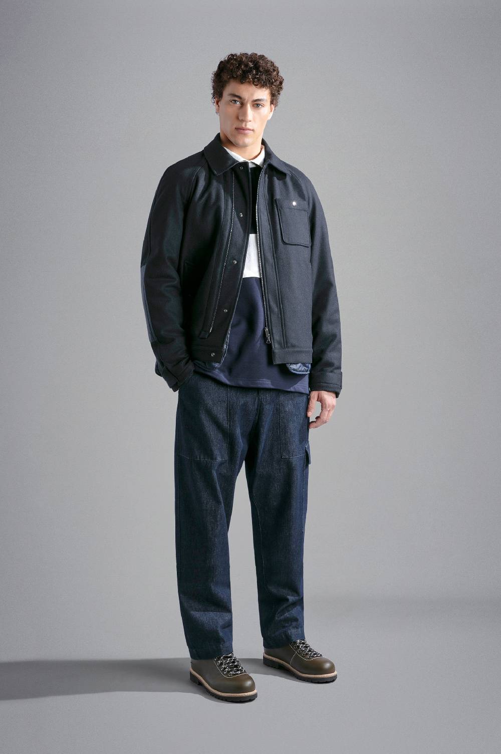 Paul & Shark Polo in cotone Winter Fleece con ricamo Paul & Shark Sostegno trimestrale