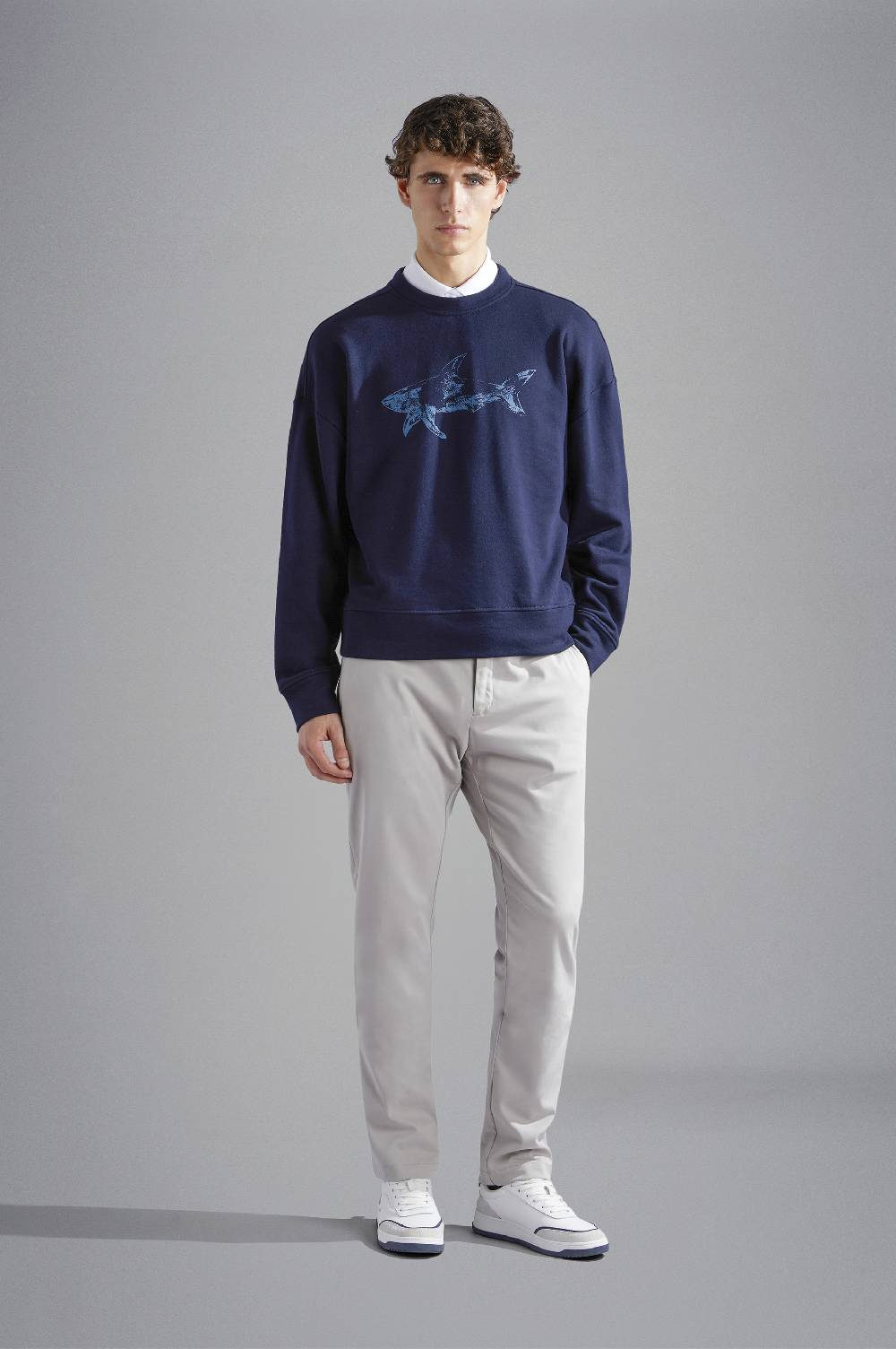 Paul & Shark Felpa in cotone Winter Fleece con stampa Paul & Shark Fino al 55% di sconto
