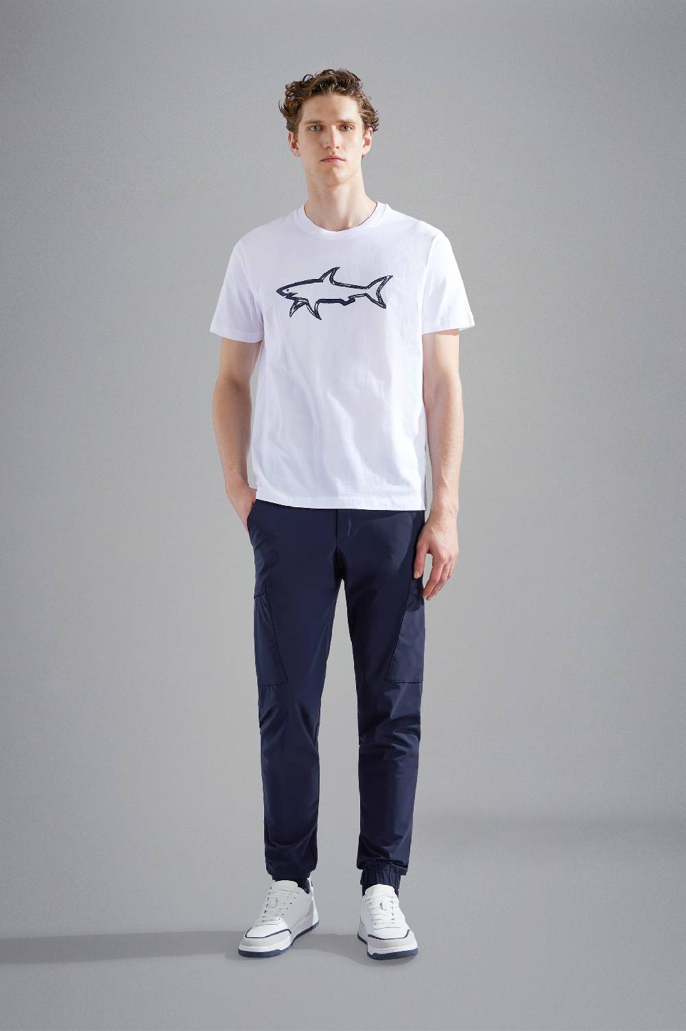 Paul & Shark T-shirt in cotone con stampa Paul & Shark Sconto di tempo limitato