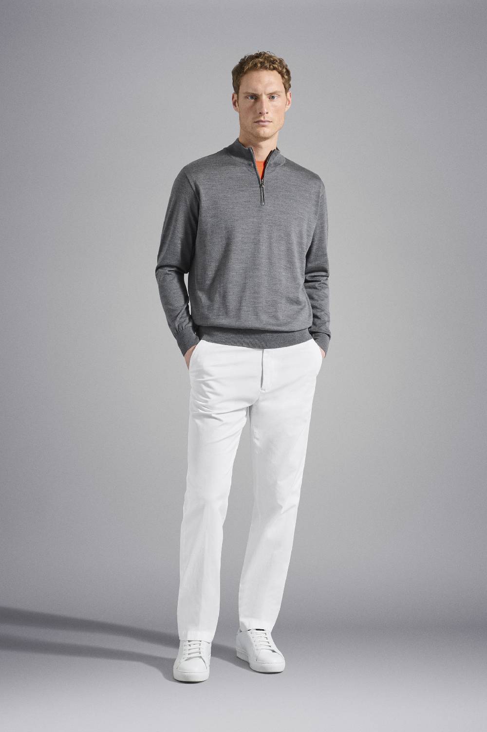 Paul & Shark Maglia con zip in lana Merino extra-fine Winter Summer Paul & Shark Outlet