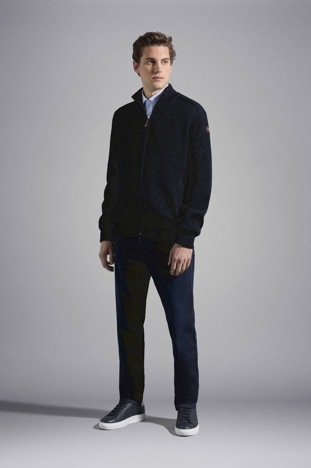 Paul & Shark Cardigan in lana con zip e badge iconico Paul & Shark Vendita Economica