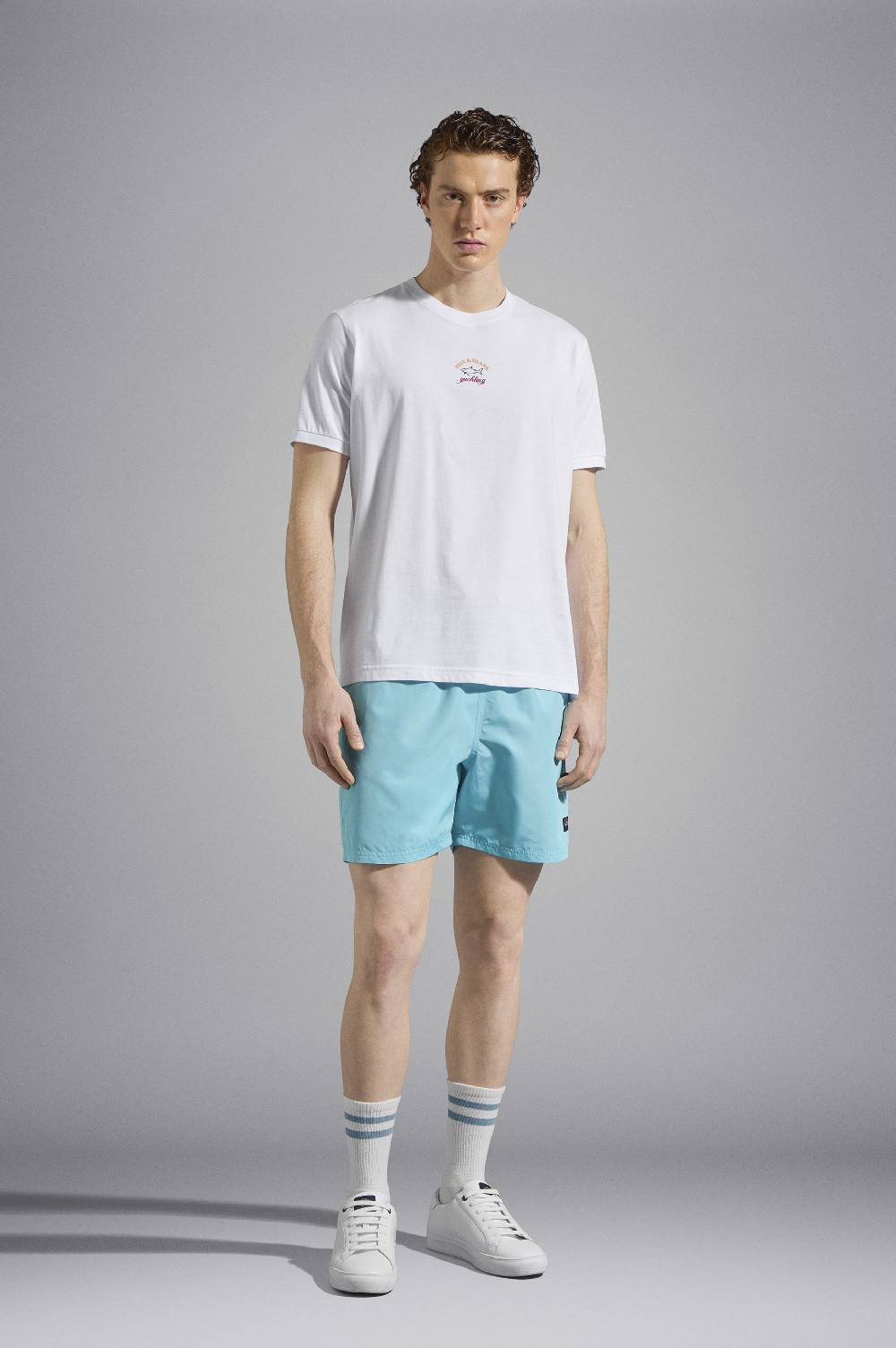 Paul & Shark T-Shirt in cotone con stampa grafica Paul & Shark Fornitura limitata