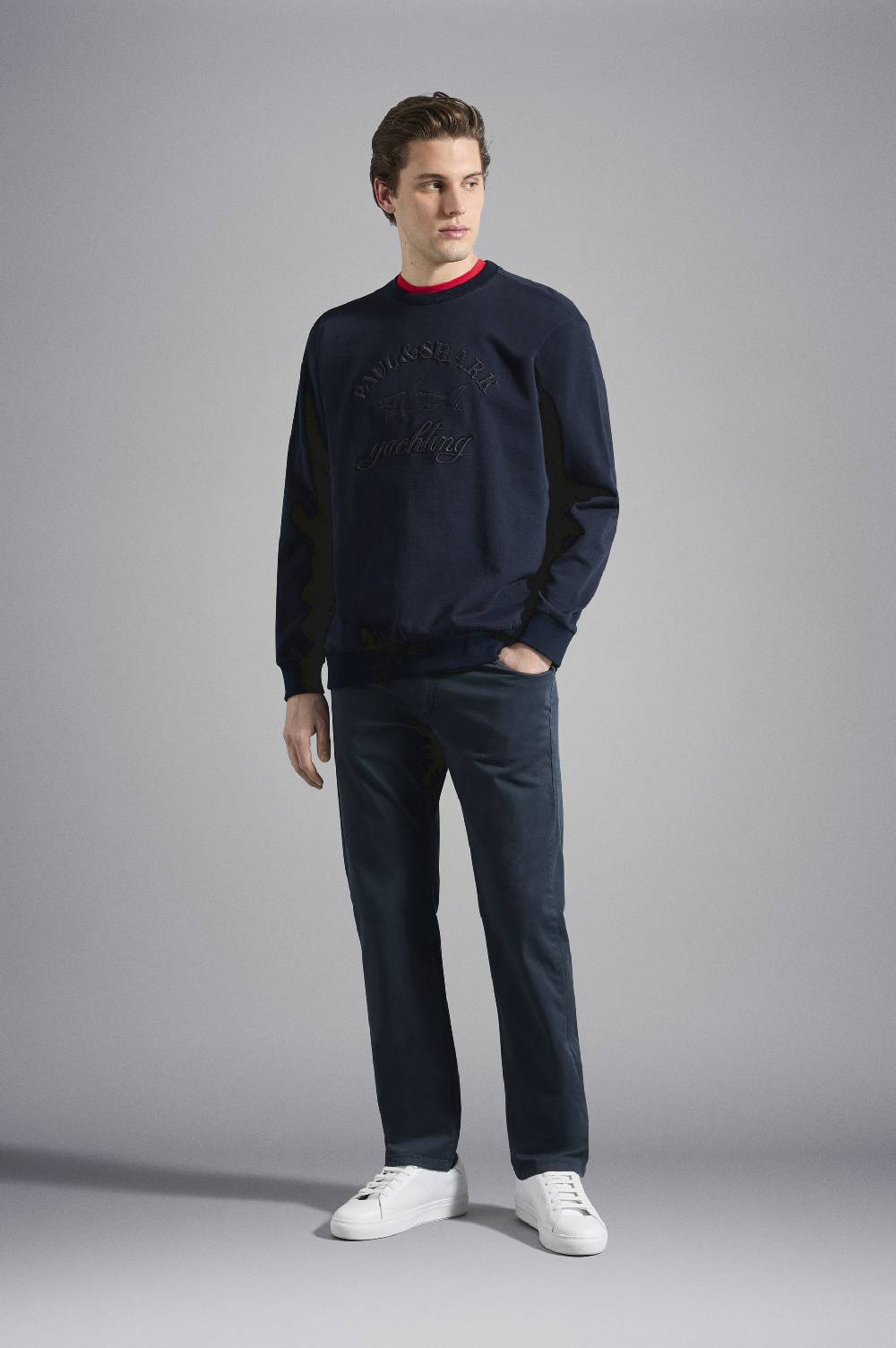 Paul & Shark Felpa in cotone con mega Logo ricamato Paul & Shark Offerta migliore