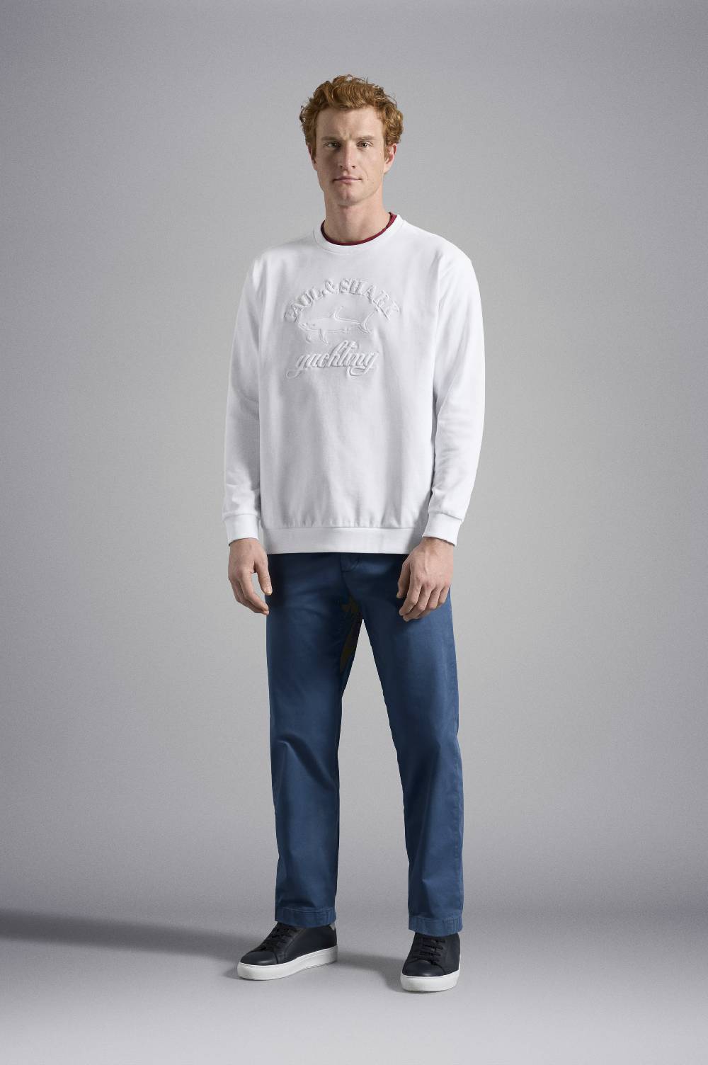 Paul & Shark Felpa in cotone con mega Logo ricamato Paul & Shark Offerte esclusive
