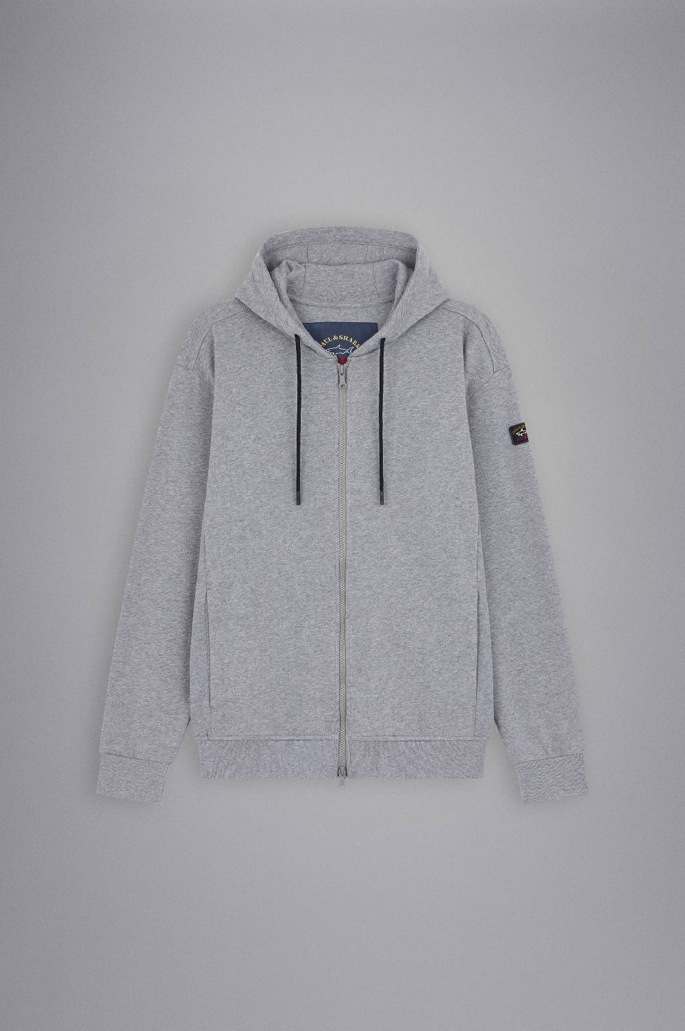 Paul & Shark Felpa con zip in cotone con badge iconico Paul & Shark Nuovi prodotti