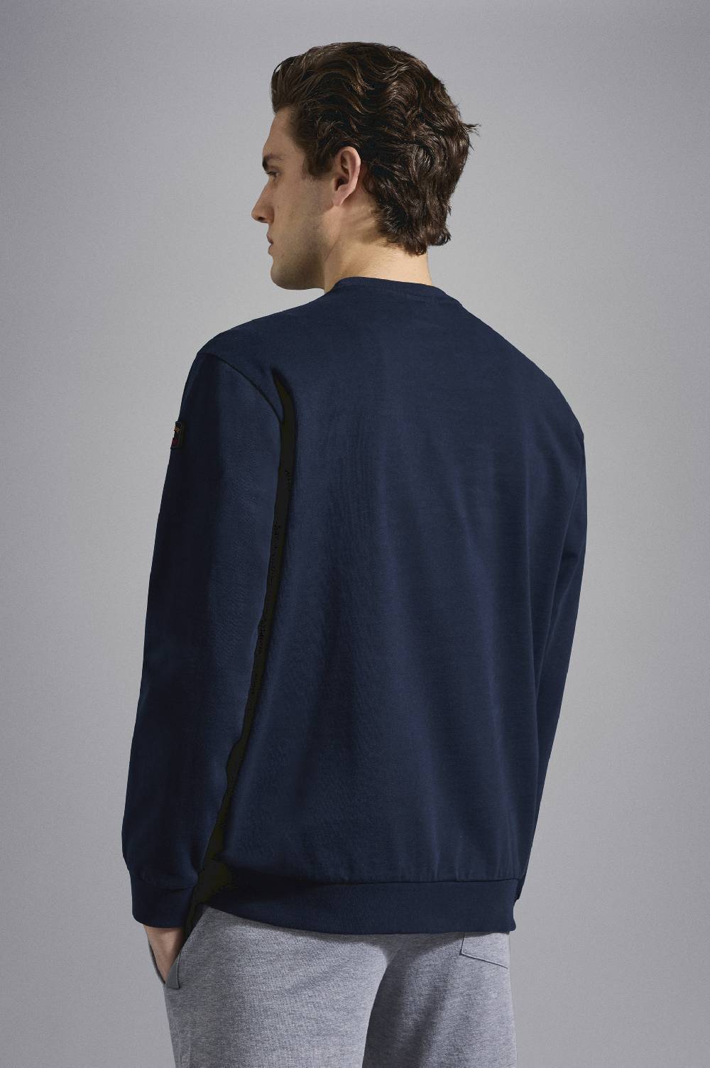 Paul & Shark Felpa in cotone con badge iconico Paul & Shark Offerte stagionali