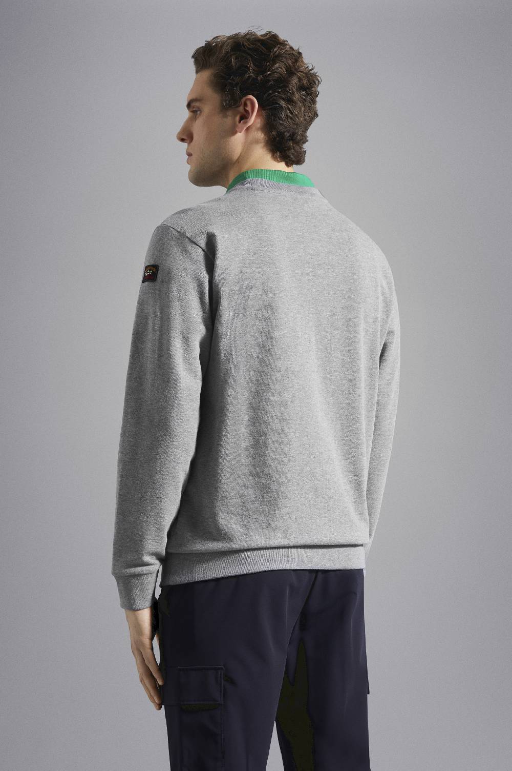 Paul & Shark Felpa in cotone con badge iconico Paul & Shark Liquidazione