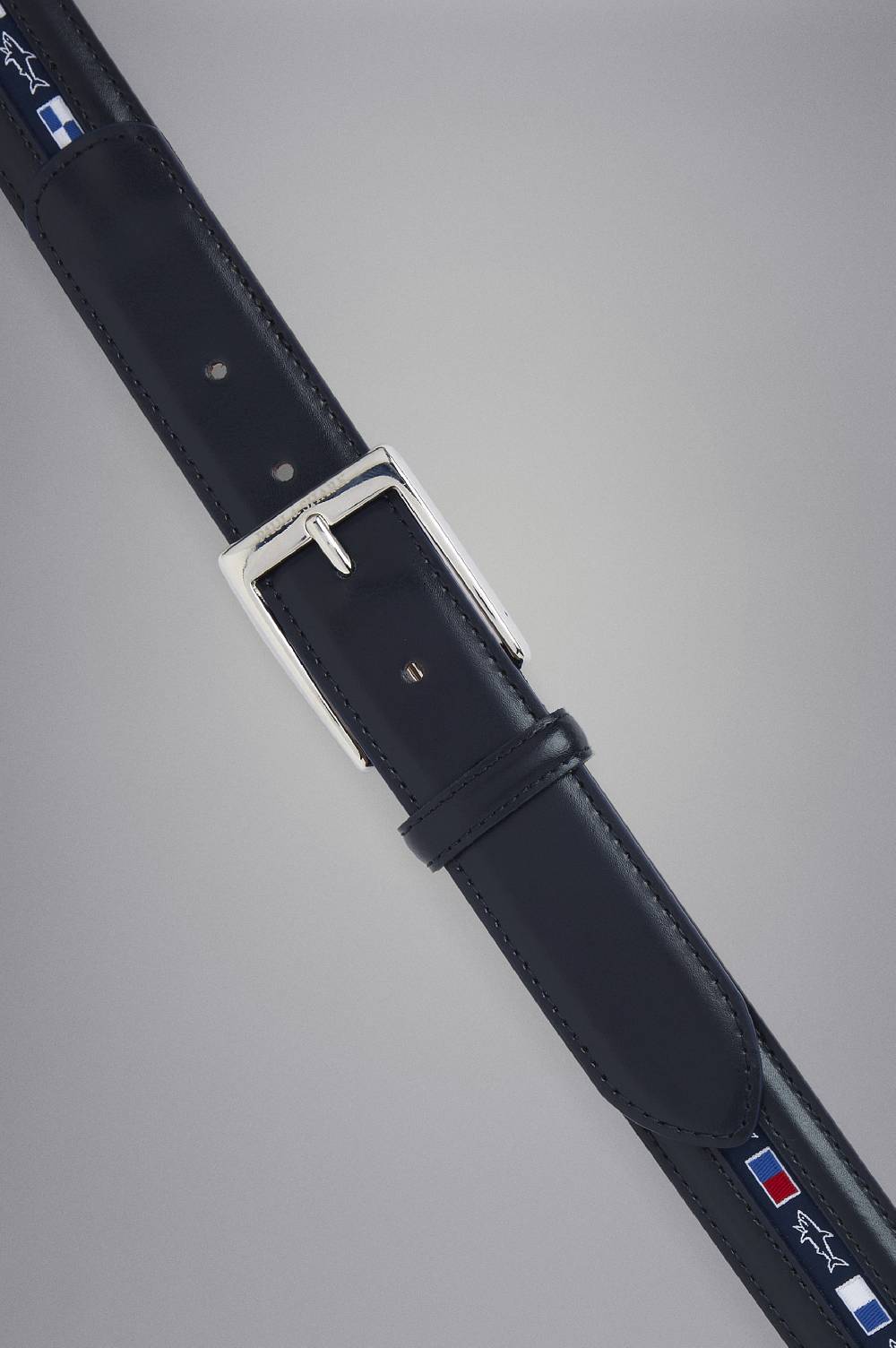 Paul & Shark Cintura in pelle con nastro bandiere Paul & Shark Soddisfazione Garantita