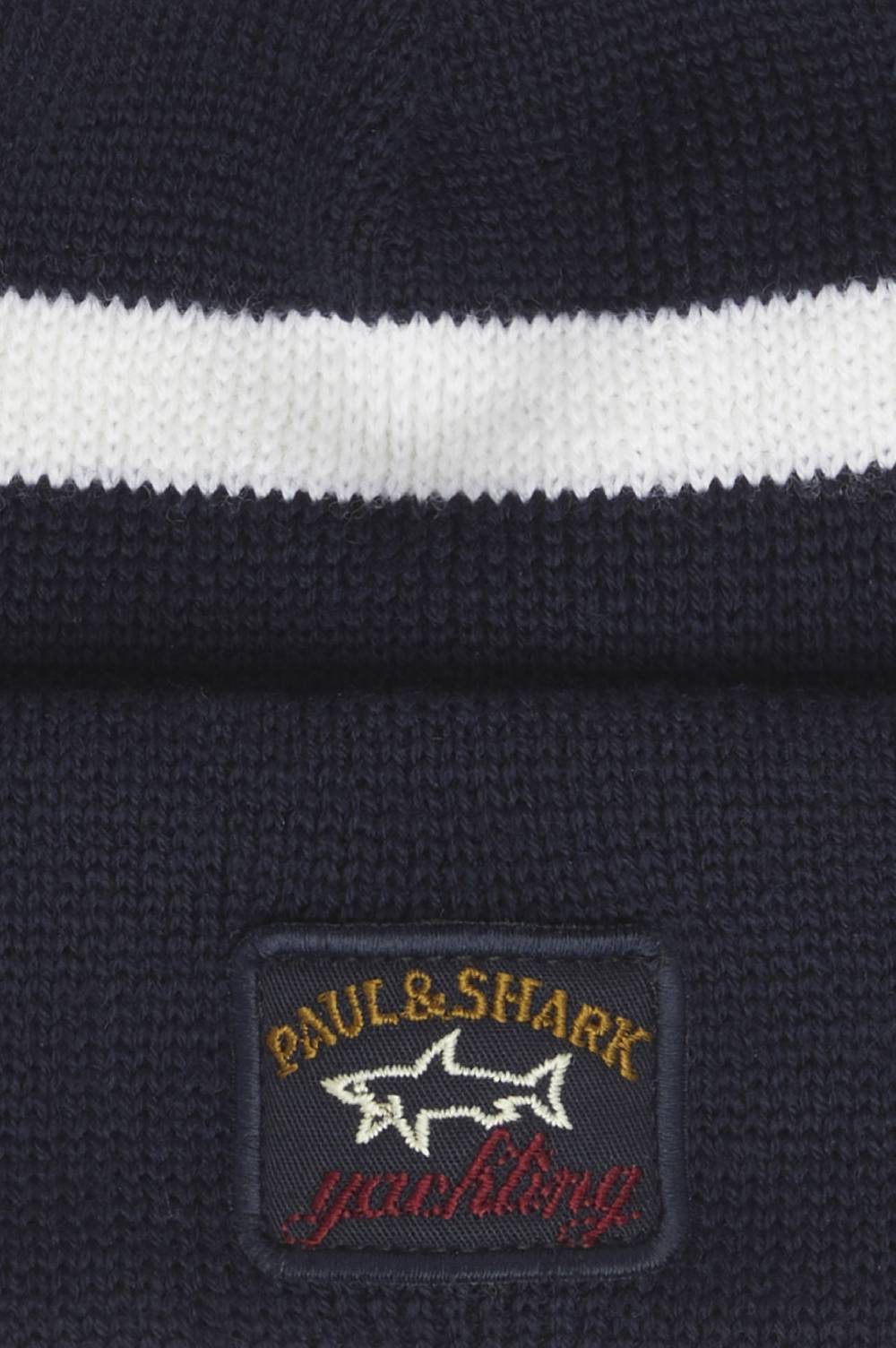 Paul & Shark Berretto in lana con badge iconico Paul & Shark Qualità Garantita