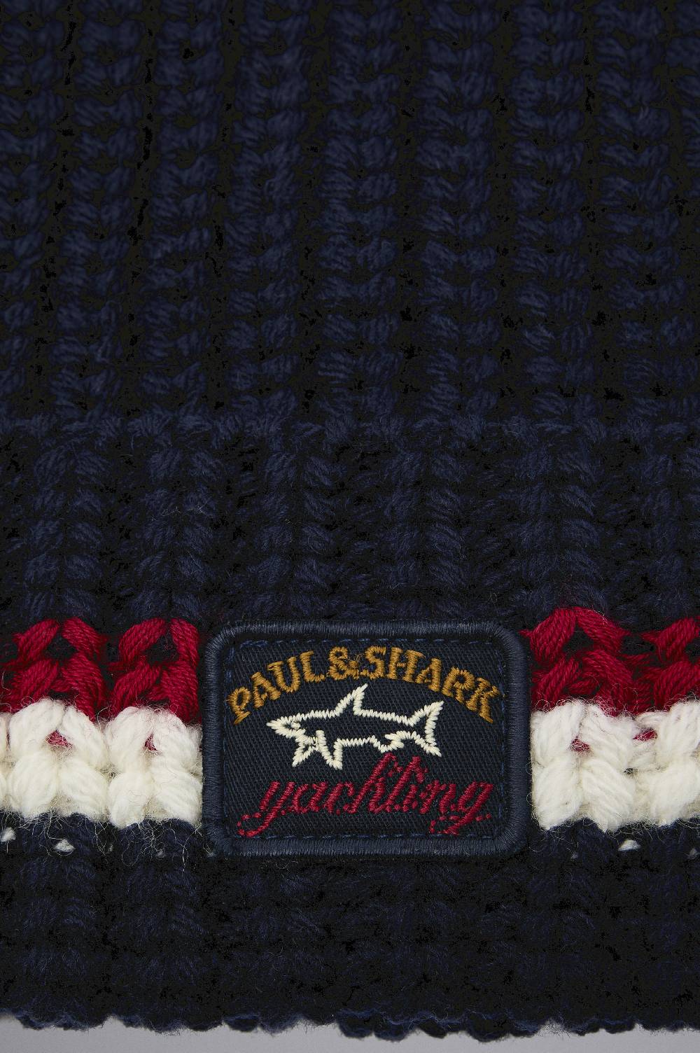 Paul & Shark Berretto in lana a coste con badge iconico Paul & Shark Shopping Online