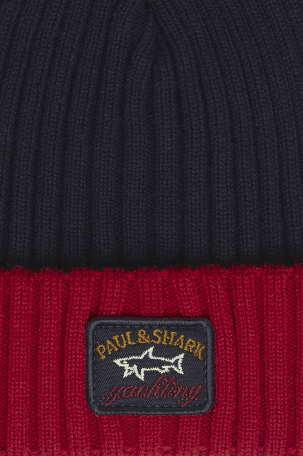 Paul & Shark Berretto in lana a coste con badge iconico Paul & Shark Affare Del Giorno
