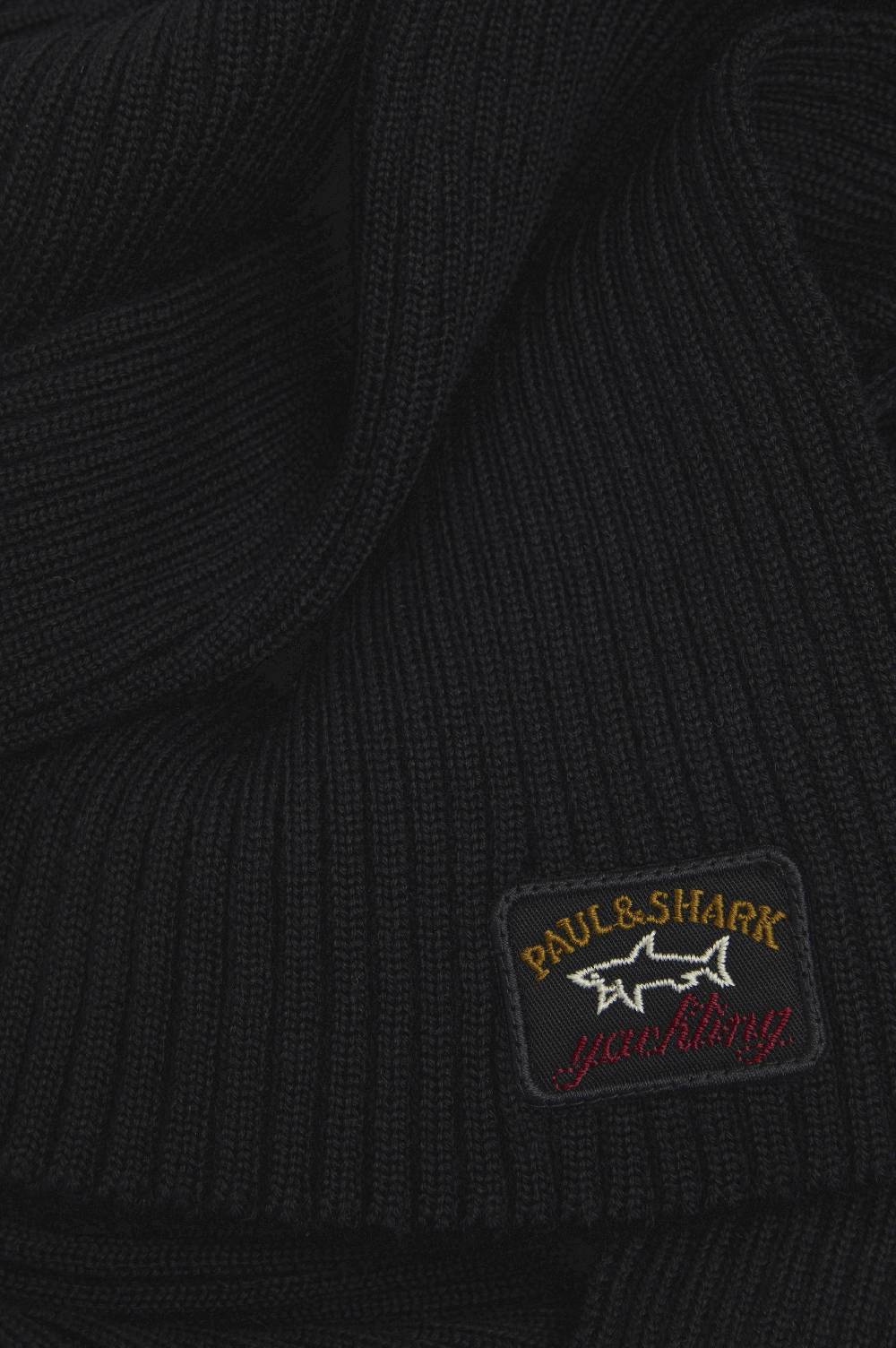 Paul & Shark Sciarpa in lana con badge iconico Paul & Shark Sottocosto
